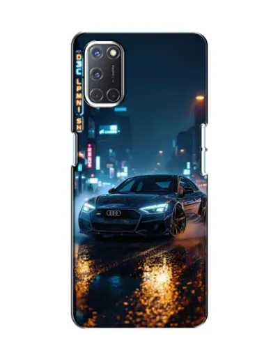 Чехол для OPPO A52 с картинкой «Ночной город и Audi»