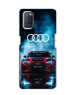 Чехол для OPPO A52 с картинкой «Audi Sport — неон»