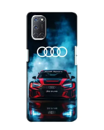 Чехол для OPPO A52 с картинкой «Audi Sport — неон»
