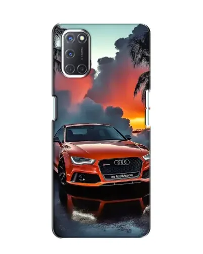 Чехол для OPPO A52 с картинкой «Audi — закат»