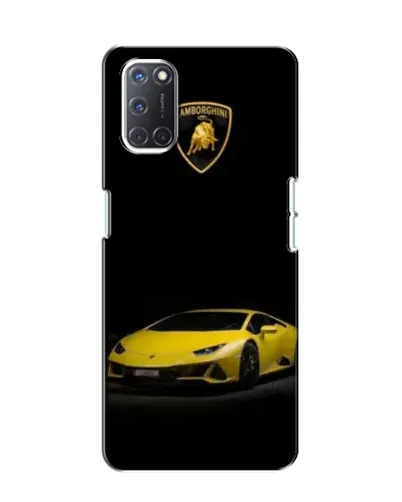 Чехол для OPPO A52 с картинкой «Lamborghini желтый акцент»