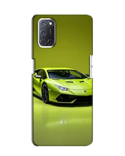 Чехол для OPPO A52 с картинкой «Салатовый Lamborghini Huracan»