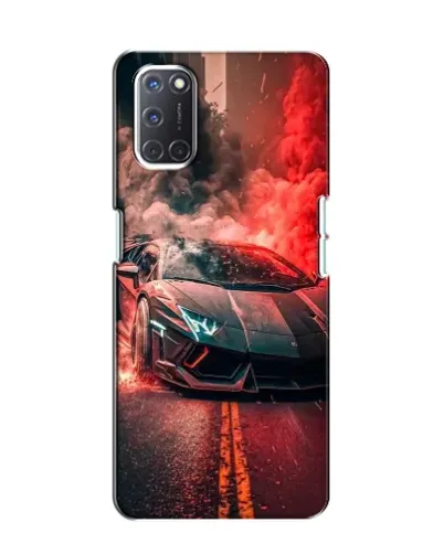 Чехол для OPPO A52 с картинкой «Lamborghini красный дым»