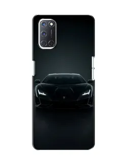 Чехол для OPPO A52 с картинкой «Черный Lamborghini Aventador»