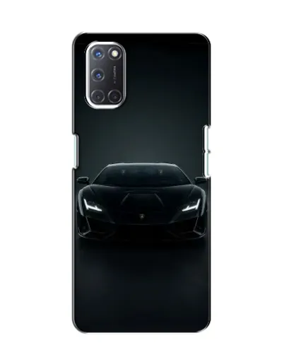 Чехол для OPPO A52 с картинкой «Черный Lamborghini Aventador»