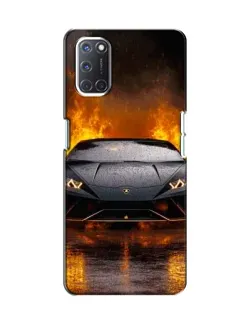 Чехол для OPPO A52 с картинкой «Lamborghini в огне»