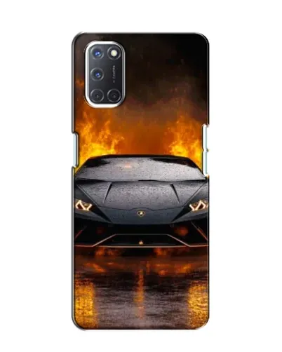 Чехол для OPPO A52 с картинкой «Lamborghini в огне»