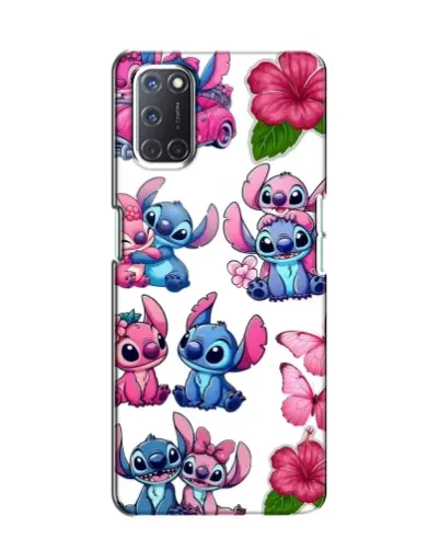 Чехол для OPPO A52 с картинкой «Стикеры Stitch и Angel»