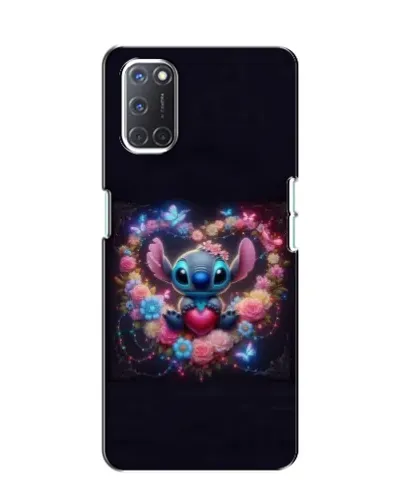 Чехол для OPPO A52 с картинкой «Stitch в цветах»