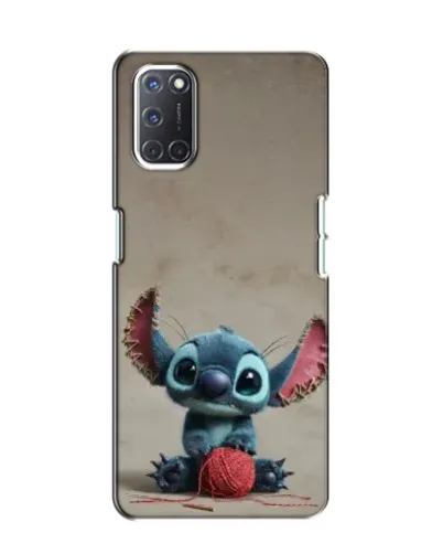 Чехол для OPPO A52 с картинкой «Стич на коричневом фоне»