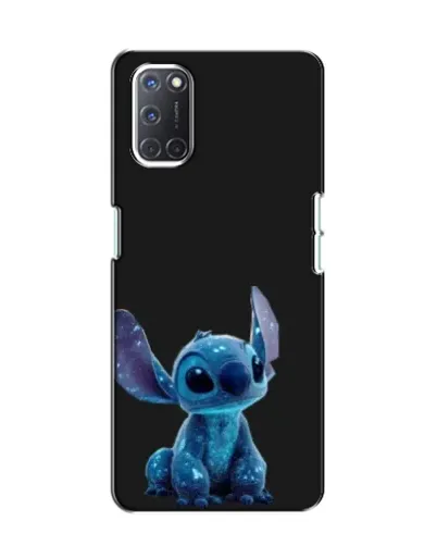 Чехол для OPPO A52 с картинкой «Стич на черном»