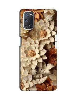 Чохол для OPPO A52 з картинкою «Бежевий флористичний декор»