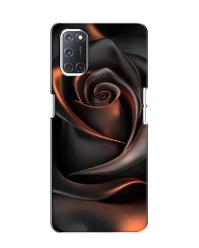 Чохол для OPPO A52 з картинкою «Шовкова чорна троянда»