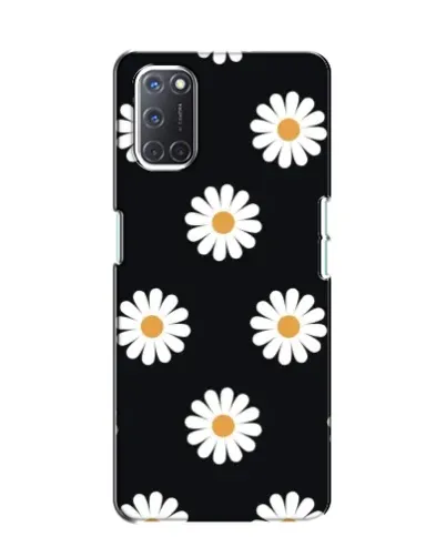 Чохол для OPPO A52 з картинкою «Ромашки на чорному»