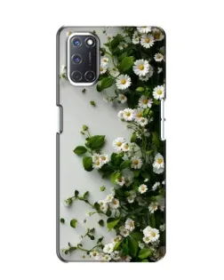 Чохол для OPPO A52 з картинкою «Гілка дрібних білих квітів»