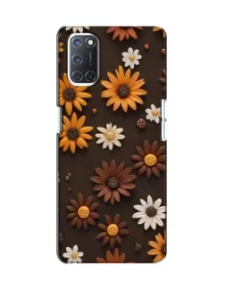 Чохол для OPPO A52 з картинкою «Візерунок з маленьких соняшників»
