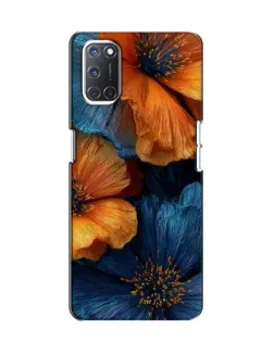 Чохол для OPPO A52 з картинкою «Яскрава синьо-помаранчева флора»