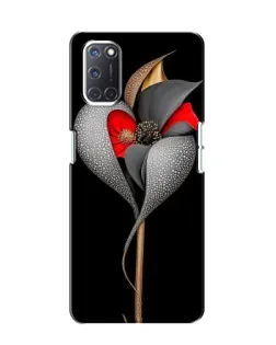 Чохол для OPPO A52 з картинкою «Срібна фантазійна квітка»
