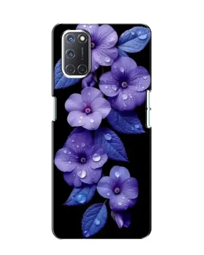 Чохол для OPPO A52 з картинкою «Фіолетові квіти з росою»