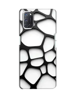 Чохол для OPPO A52 з картинкою «Біла об'ємна сітка»