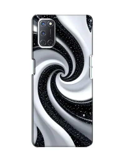 Чохол для OPPO A52 з картинкою «Чорно-біла спіраль»