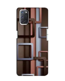 Чохол для OPPO A52 з картинкою «Коричневі об'ємні квадрати»