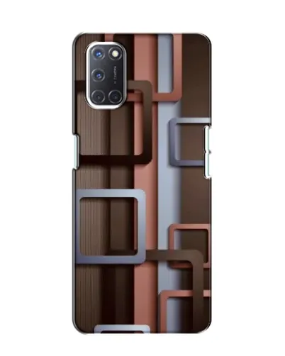 Чохол для OPPO A52 з картинкою «Коричневі об'ємні квадрати»