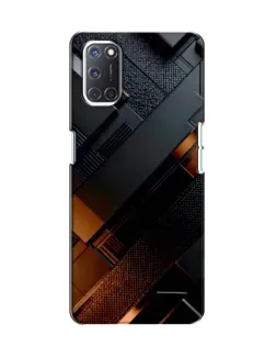 Чохол для OPPO A52 з картинкою «Чорні геометричні блоки»