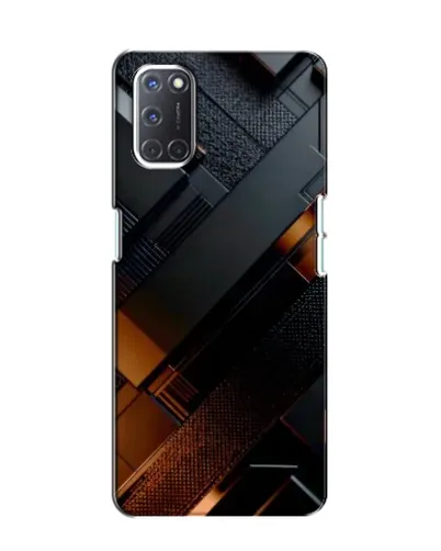 Чохол для OPPO A52 з картинкою «Чорні геометричні блоки»