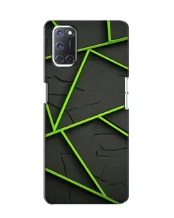 Чохол для OPPO A52 з картинкою «Зелені геометричні лінії»