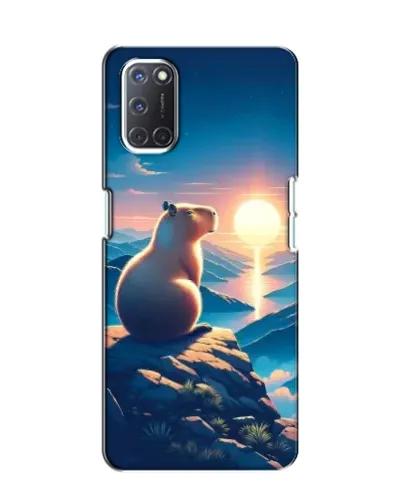 Чохол для OPPO A52 з картинкою «Захід сонця з капібарою»