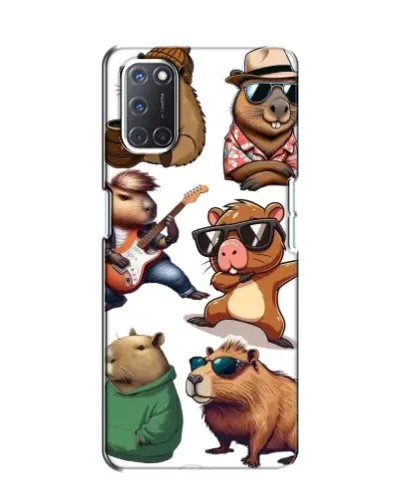 Чохол для OPPO A52 з картинкою «Круті капібари музиканти»