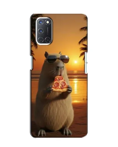 Чохол для OPPO A52 з картинкою «Капібара з піцою»