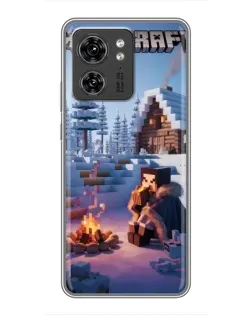 Чохол для OPPO A53 5g з картинкою «Зимовий Minecraft»