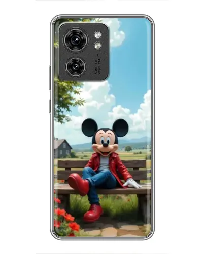 Чехол для OPPO A53 5g с картинкой «Микки на скамейке»
