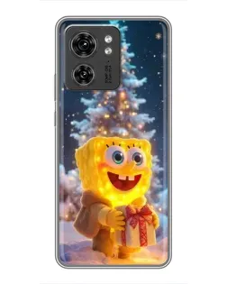 Чохол для OPPO A53 5g з картинкою «Різдвяний Спанч Боб»