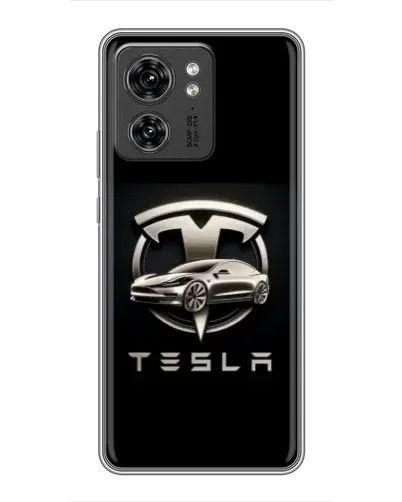 Чохол для OPPO A53 5g з картинкою «Tesla — срібне авто»