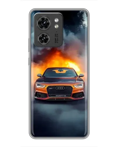 Чехол для OPPO A53 5g с картинкой «Audi в огненном дыму»