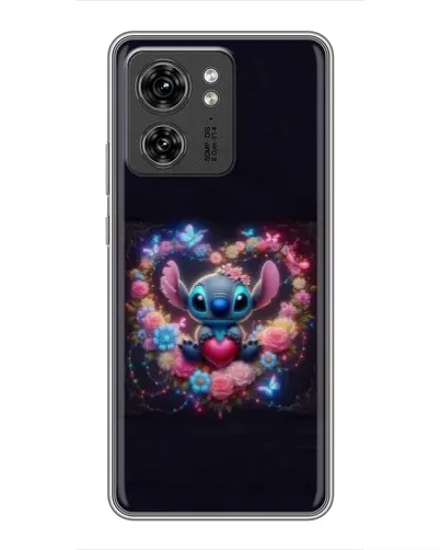 Чехол для OPPO A53 5g с картинкой «Stitch в цветах»