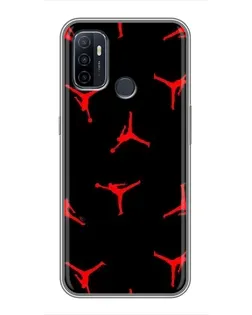 Чехол для OPPO A53 с картинкой «Jordan Red Pattern»