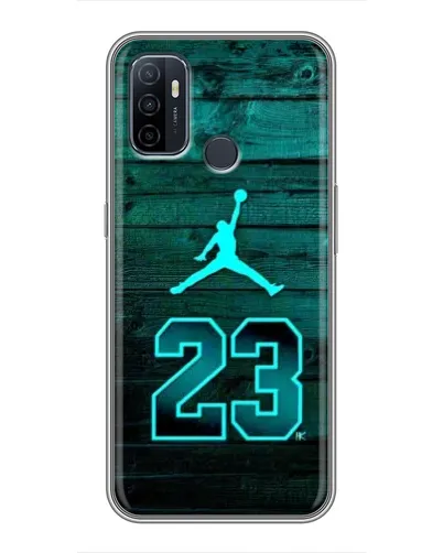 Чехол для OPPO A53 с картинкой «Jordan Cyan 23»
