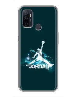 Чехол для OPPO A53 с картинкой «Jordan Blue Fire»
