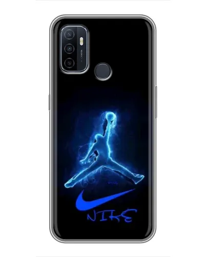 Чехол для OPPO A53 с картинкой «Jordan Neon Blue»