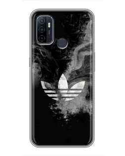 Чехол для OPPO A53 с картинкой «Абстрактный дым Adidas»