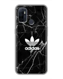 Чехол для OPPO A53 с картинкой «Белый мрамор Adidas»