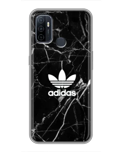 Чехол для OPPO A53 с картинкой «Белый мрамор Adidas»