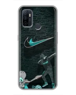 Чехол для OPPO A53 с картинкой «Спортивный арт Nike»