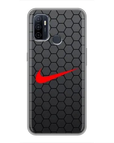 Чехол для OPPO A53 с картинкой «Nike — карбоновая сетка»
