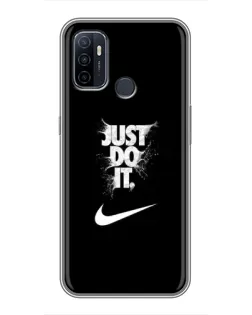 Чехол для OPPO A53 с картинкой «Текстовый принт Nike»