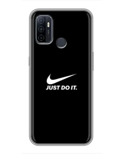 Чехол для OPPO A53 с картинкой «Минимализм от Nike»